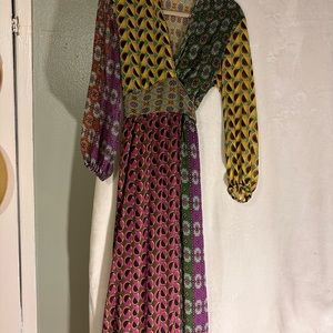 Zara colored dress with long sleeves